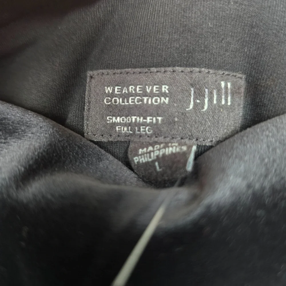 J. Jill Wearever Collection Black Velvet Smooth-Fit Wide Leg Pants Size‎ L – NWT